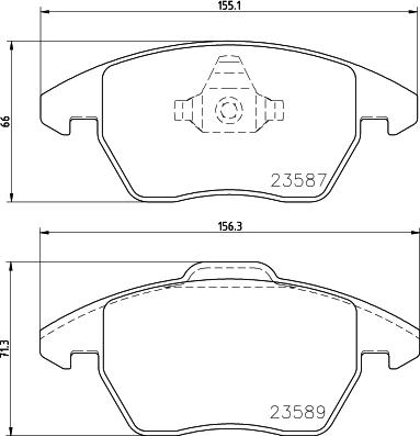 HELLA 8DB 355 031-941 - Комплект спирачно феродо, дискови спирачки vvparts.bg