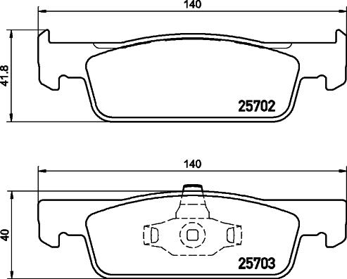 HELLA 8DB 355 031-901 - Комплект спирачно феродо, дискови спирачки vvparts.bg