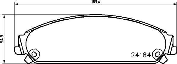 HELLA 8DB 355 031-121 - Комплект спирачно феродо, дискови спирачки vvparts.bg