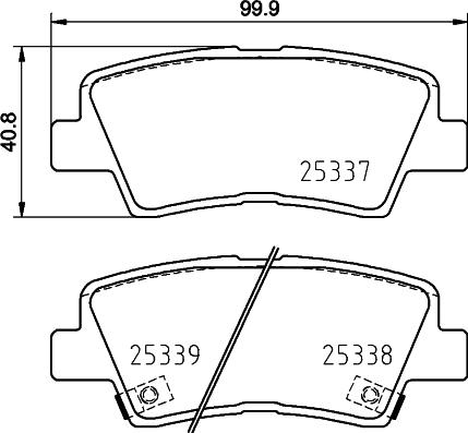 HELLA 8DB 355 031-821 - Комплект спирачно феродо, дискови спирачки vvparts.bg