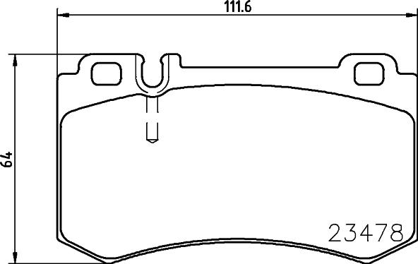 HELLA 8DB 355 031-331 - Комплект спирачно феродо, дискови спирачки vvparts.bg