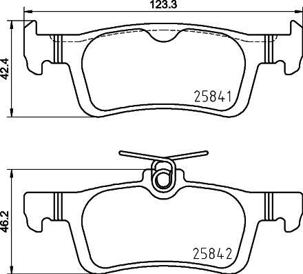 HELLA 8DB 355 031-761 - Комплект спирачно феродо, дискови спирачки vvparts.bg