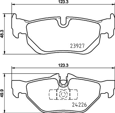 HELLA 8DB 355 031-781 - Комплект спирачно феродо, дискови спирачки vvparts.bg