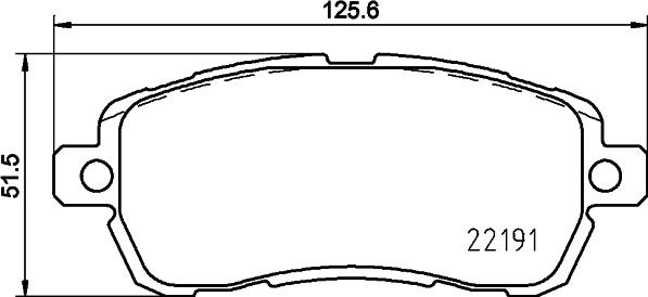 HELLA 8DB 355 031-721 - Комплект спирачно феродо, дискови спирачки vvparts.bg