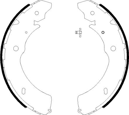 HELLA 8DB 355 038-031 - Комплект спирачна челюст vvparts.bg