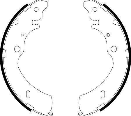 HELLA 8DB 355 038-151 - Комплект спирачна челюст vvparts.bg