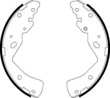 HELLA 8DB 355 038-211 - Комплект спирачна челюст vvparts.bg