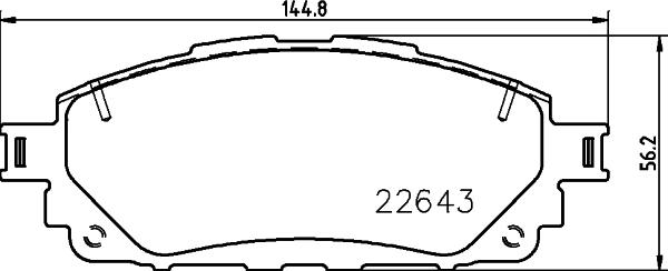 HELLA 8DB 355 032-961 - Комплект спирачно феродо, дискови спирачки vvparts.bg