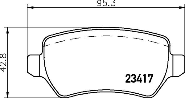 HELLA 8DB 355 032-511 - Комплект спирачно феродо, дискови спирачки vvparts.bg