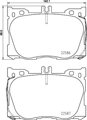 HELLA 8DB 355 032-051 - Комплект спирачно феродо, дискови спирачки vvparts.bg