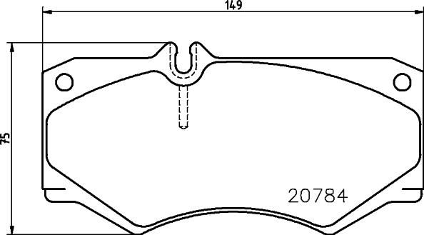 HELLA 8DB 355 032-011 - Комплект спирачно феродо, дискови спирачки vvparts.bg