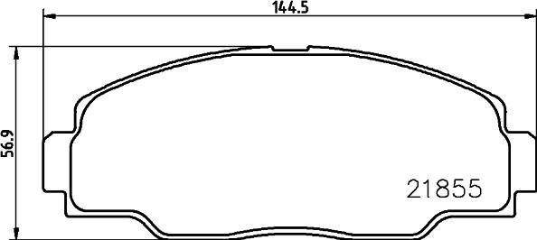 HELLA 8DB 355 032-381 - Комплект спирачно феродо, дискови спирачки vvparts.bg