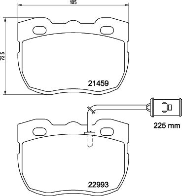 HELLA 8DB 355 037-941 - Комплект спирачно феродо, дискови спирачки vvparts.bg