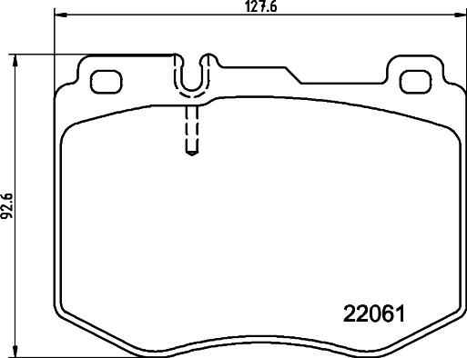 HELLA 8DB 355 037-971 - Комплект спирачно феродо, дискови спирачки vvparts.bg