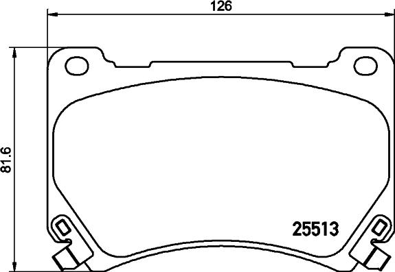 HELLA 8DB 355 037-581 - Комплект спирачно феродо, дискови спирачки vvparts.bg