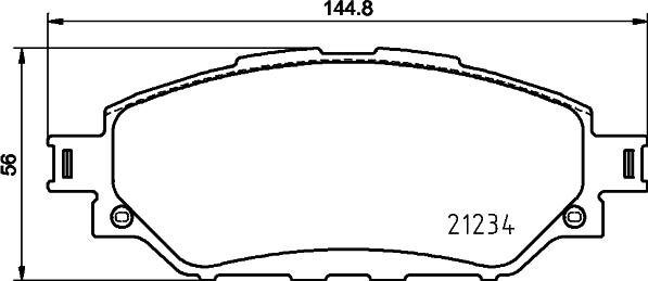 HELLA 8DB 355 037-801 - Комплект спирачно феродо, дискови спирачки vvparts.bg