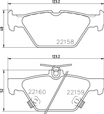 HELLA 8DB 355 037-311 - Комплект спирачно феродо, дискови спирачки vvparts.bg