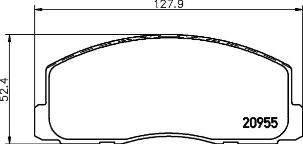 HELLA 8DB 355 037-211 - Комплект спирачно феродо, дискови спирачки vvparts.bg