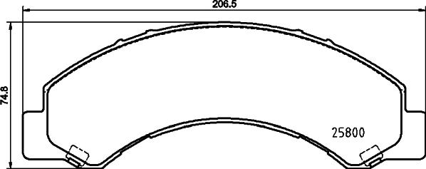 HELLA 8DB 355 037-711 - Комплект спирачно феродо, дискови спирачки vvparts.bg