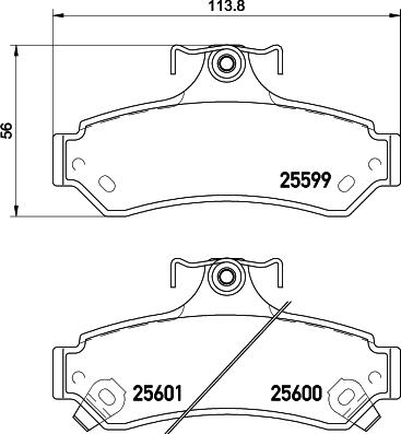 HELLA 8DB 355 029-941 - Комплект спирачно феродо, дискови спирачки vvparts.bg