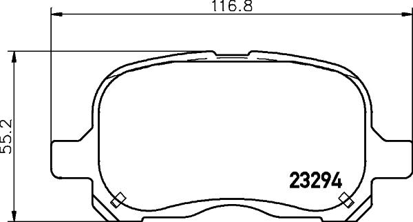 HELLA 8DB 355 029-021 - Комплект спирачно феродо, дискови спирачки vvparts.bg