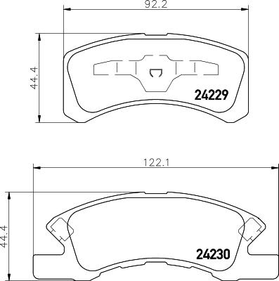 HELLA 8DB 355 029-861 - Комплект спирачно феродо, дискови спирачки vvparts.bg