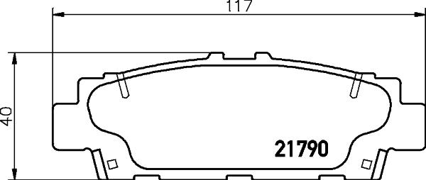 HELLA 8DB 355 029-391 - Комплект спирачно феродо, дискови спирачки vvparts.bg