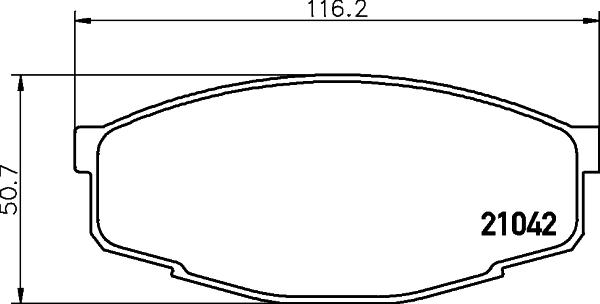 HELLA 8DB 355 029-241 - Комплект спирачно феродо, дискови спирачки vvparts.bg