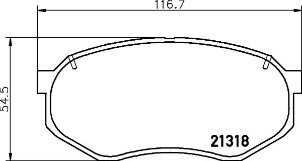 HELLA 8DB 355 029-251 - Комплект спирачно феродо, дискови спирачки vvparts.bg