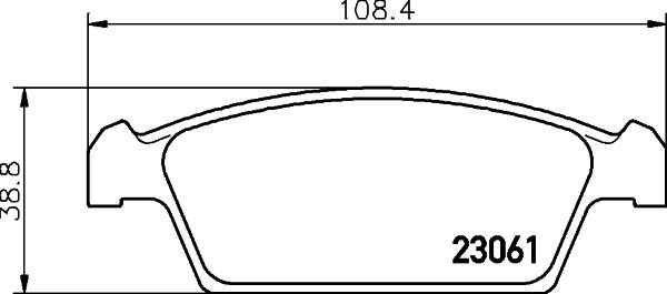 HELLA 8DB 355 029-261 - Комплект спирачно феродо, дискови спирачки vvparts.bg