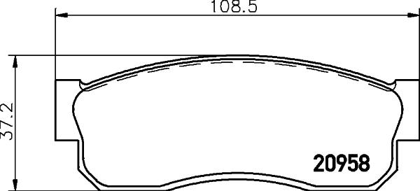 HELLA 8DB 355 029-211 - Комплект спирачно феродо, дискови спирачки vvparts.bg