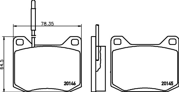 HELLA 8DB 355 029-281 - Комплект спирачно феродо, дискови спирачки vvparts.bg