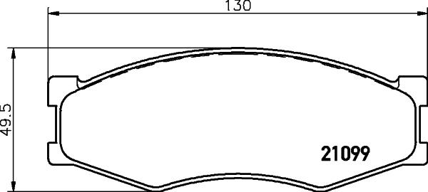 HELLA 8DB 355 029-791 - Комплект спирачно феродо, дискови спирачки vvparts.bg