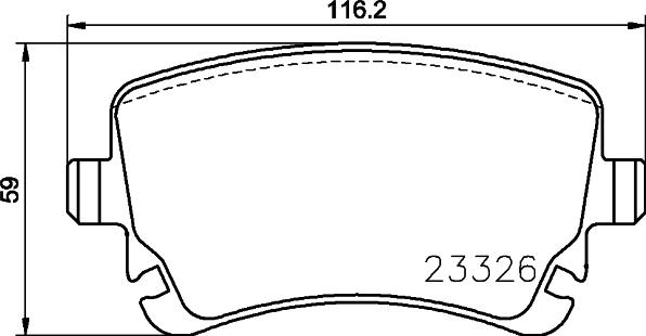 HELLA 8DB 355 024-961 - Комплект спирачно феродо, дискови спирачки vvparts.bg