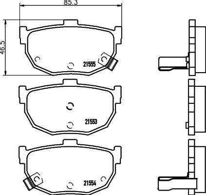 HELLA 8DB 355 024-061 - Комплект спирачно феродо, дискови спирачки vvparts.bg