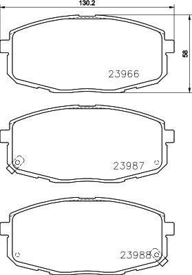 HELLA 8DB 355 024-251 - Комплект спирачно феродо, дискови спирачки vvparts.bg