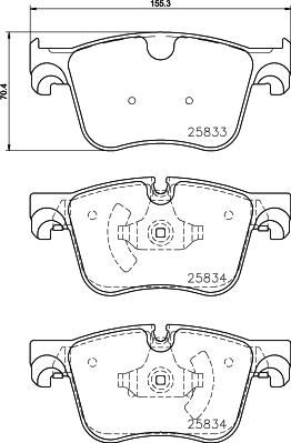 HELLA 8DB 355 024-751 - Комплект спирачно феродо, дискови спирачки vvparts.bg