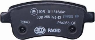 HELLA PAGID 8DB 355 025-431 - Комплект спирачно феродо, дискови спирачки vvparts.bg