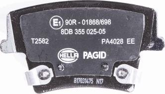 HELLA 8DB 355 025-051 - Комплект спирачно феродо, дискови спирачки vvparts.bg