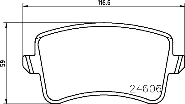 HELLA 8DB 355 025-381 - Комплект спирачно феродо, дискови спирачки vvparts.bg