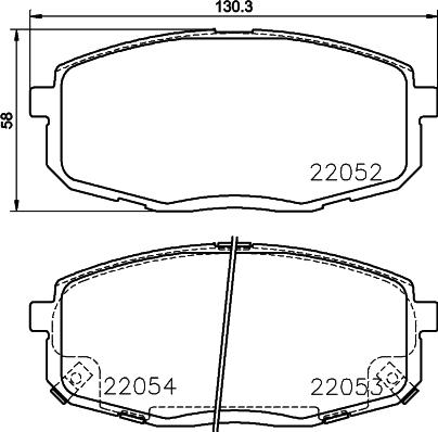 HELLA 8DB 355 025-791 - Комплект спирачно феродо, дискови спирачки vvparts.bg