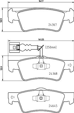 HELLA 8DB 355 025-761 - Комплект спирачно феродо, дискови спирачки vvparts.bg