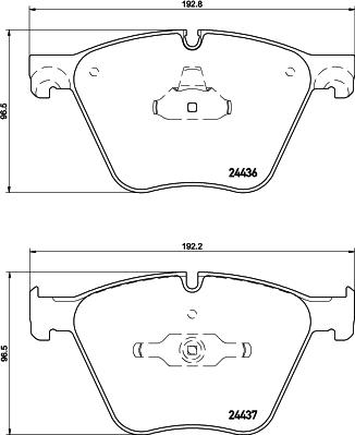 HELLA 8DB 355 026-531 - Комплект спирачно феродо, дискови спирачки vvparts.bg