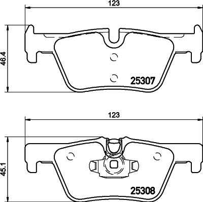 HELLA 8DB 355 026-521 - Комплект спирачно феродо, дискови спирачки vvparts.bg