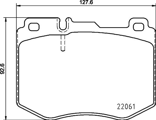 HELLA 8DB 355 026-621 - Комплект спирачно феродо, дискови спирачки vvparts.bg