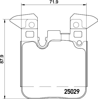 HELLA 8DB 355 026-671 - Комплект спирачно феродо, дискови спирачки vvparts.bg