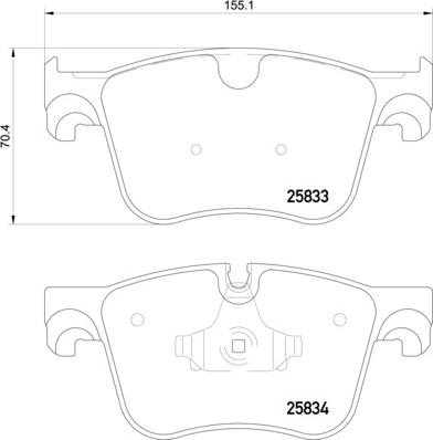 HELLA 8DB 355 020-981 - Комплект спирачно феродо, дискови спирачки vvparts.bg