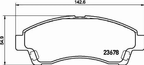 HELLA 8DB 355 020-461 - Комплект спирачно феродо, дискови спирачки vvparts.bg