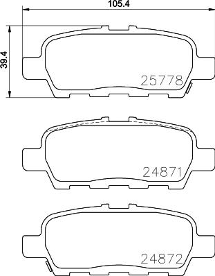 Remsa 87602 - Комплект спирачно феродо, дискови спирачки vvparts.bg