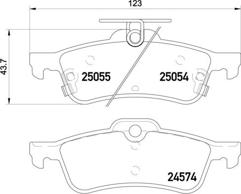 HELLA 8DB 355 020-501 - Комплект спирачно феродо, дискови спирачки vvparts.bg